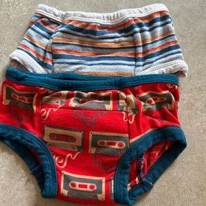 Kickee pants training pants. Cassette and stripes.